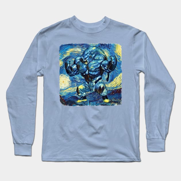 Majin Buu Van Gogh Style Long Sleeve T-Shirt by todos